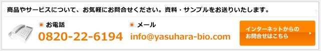 iT[rXɂāACyɂ₢킹BETv肢܂Bdb0820-22-6194 [info@yasuhara-bio.com C^[lbĝ₢킹͂
